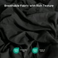 thumbnail image 4 of Sonive Washed Duvet Cover Set Queen, 3 Pieces Soft Cozy Textured Wrinkled Bedding Set, Black, 4 of 8