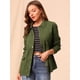thumbnail image 2 of Chaqueta utilitaria ligera con bolsillos con solapa en la cintura con cordón para mujer Verde oliva XL, 2 of 6