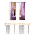 thumbnail image 6 of Purple Spring Flowers Blackout Curtains for Bedroom, Modern Abstract Chic Oil Painting Thermal Insulated Kitchen Drapes with Grommets, Light Blocking Window Treatment, 2 Panels 52" x 54", 6 of 7