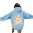 thumbnail image 2 of Babcutegg Hoodies Graphic Print Pullover Long Sleeve Womens Clothes Light Blue, 2 of 5
