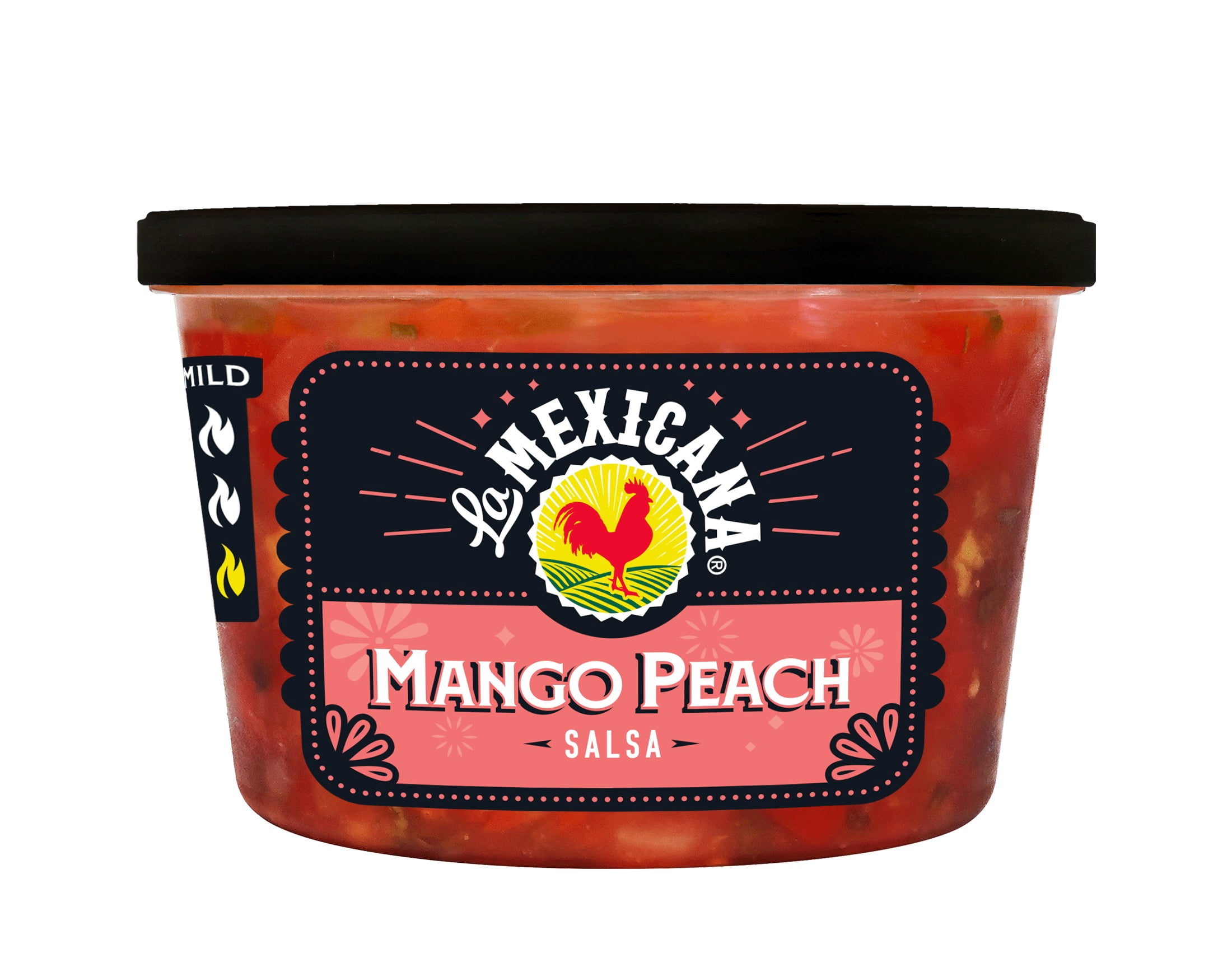 La Mexicana Salsa Mango Peach, 16 oz, Refrigerated