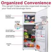 Frigidaire 7.5 Cu. ft. Retro Refrigerator, Apartment Size Top Mount Fridge with Chrome Handles, Cream EFR756