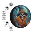 thumbnail image 4 of Sikiie Cartoon Pumpkin Skull PVC Leather Spare Tire Wheel Cover Spare Tire Cover, for Car Truck SUV Camper Trailer Universal Fit(14-17in)-16 inch, 4 of 6