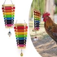 thumbnail image 3 of Interactive Chicken Xylophone Toy with Grind Stone bell Pendant for Coop Pecking, 3 of 6