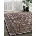 thumbnail image 2 of Ahgly Company Indoor Square Mid-Century Modern Silver Pink Oriental Area Rugs, 3' Square, 2 of 6