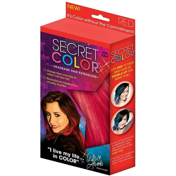 Secret Color Headband Hair Extensions, Red 1 ea