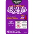 All Natural* 96 Lean/4 Fat Extra Lean Ground Beef, 1 lb Tray