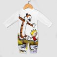 thumbnail image 4 of Calvin And Hobbes Baby Onesie Romper Footless Infant Long Sleeve Jumpsuit for Boys Girls, 4 of 8