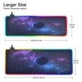 thumbnail image 3 of Large RGB Gaming Mouse Pad Led Glowing Mousepad Non-Slip Rubber Base 13 Light Modes 35.4x15.7 Blue Planet in Space, 3 of 6