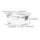 thumbnail image 3 of Dispensador de queso y contenedor para almacenar especias - Organizador de tapa abatible de plástico blanco para frigorífico, caja de bloques de 14,5x10,5x6,4 cm, 3 of 6