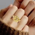 thumbnail image 3 of iju7gthy Ring Set Funny Words Square Ring Inspirational hip Ring for Friend for and Boys (Without Card), 3 of 5