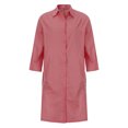 thumbnail image 4 of LYXSSBYX Long Sleeve Dresses Hot Sale Clearance Women's Solid Loose Double Pocket Long Sleeve Solid Cotton and Linen Cardigan Dress, 4 of 8