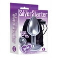 thumbnail image 2 of Sexy, Kinky Gift Set Bundle of The Silver Starter, Bejeweled Heart Stainless Steel Plug, Violet and Icon Brands The Silver Starter, Bejeweled Annodized Stainless Steel Plug, Violet, 2 of 5