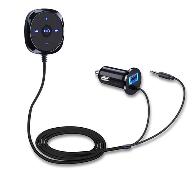 Bluetooth 3.0 Wireless Car Kit Music Receiver Handsfree LED Car AUX with USB Car - Walmart.com