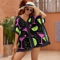 thumbnail image 2 of Margaritas-1 Beach Cover Ups for Women Bathing Suit Cover Up Lace Bikini Swimsuit Coverup Beach Dress Shirt One Size, 2 of 6