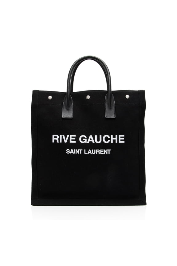 Pre-Owned Saint Laurent Linen Calfskin Rive Gauche N/S Tote