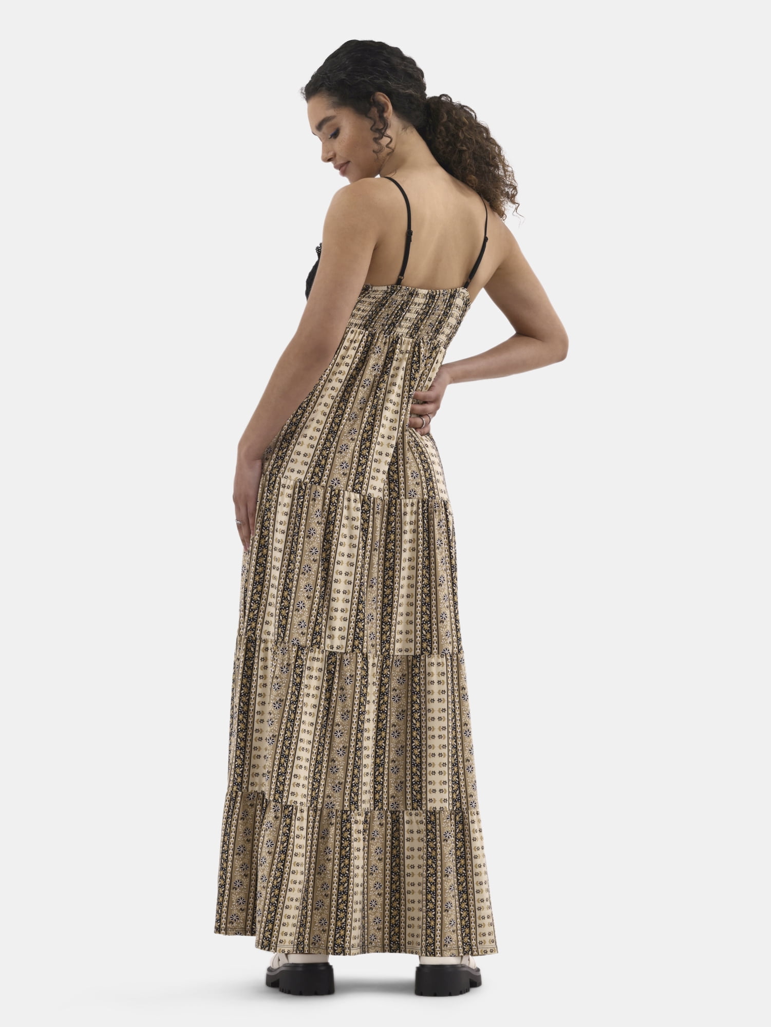 No Boundaries Crochet Lace Maxi Dress, Women's