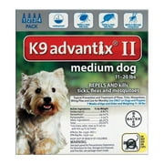 1PK Bayer K9 Advantix II Liquid Dog Flea Drops Imidacloprid/Pyriproxyfen 0.14 oz.