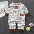 thumbnail image 2 of Kogui Baby Rompers Long Sleeve Newborn Baby Boy Girl Romper Clothes Infant Ribbed Romper Bodysuit Jumpsuit Outfits 0 3 6 9 12 18 24 Months (Coffee,1-3 Months), 2 of 4