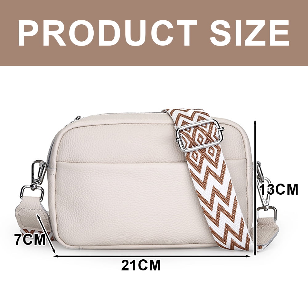 Crossbody Bag for Women Small Leather Purse Thick Strap Cross body Bags Lightweight Casual Shoulder bag 22 14 8.5cm