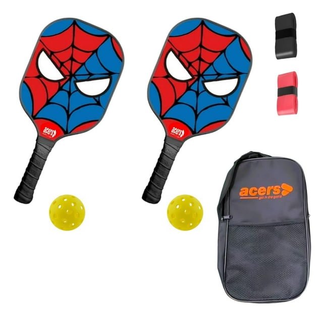 Premium Carbon Fiber Pickleball 2 Paddle Kit With 2 Balls 2 Grips & Storage Bag Pickle Ball Racket, For Kids & Adults