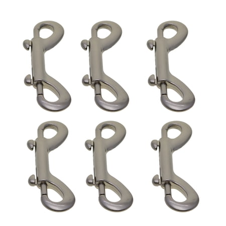 DanziX 6-Pack Double Ended Bolt Snaps 6 Carabiner Clips – 2.75 Zinc Alloy & 2 Stainless Steel