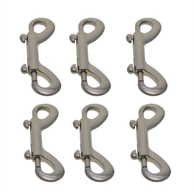Advancent 6 piezas de broches de perno reutilizables desmontables de alta resistencia gancho de cierre de doble cabeza cuerda para interiores y exteriores Artesanía Plateado oscuro Advancent HA011195-04