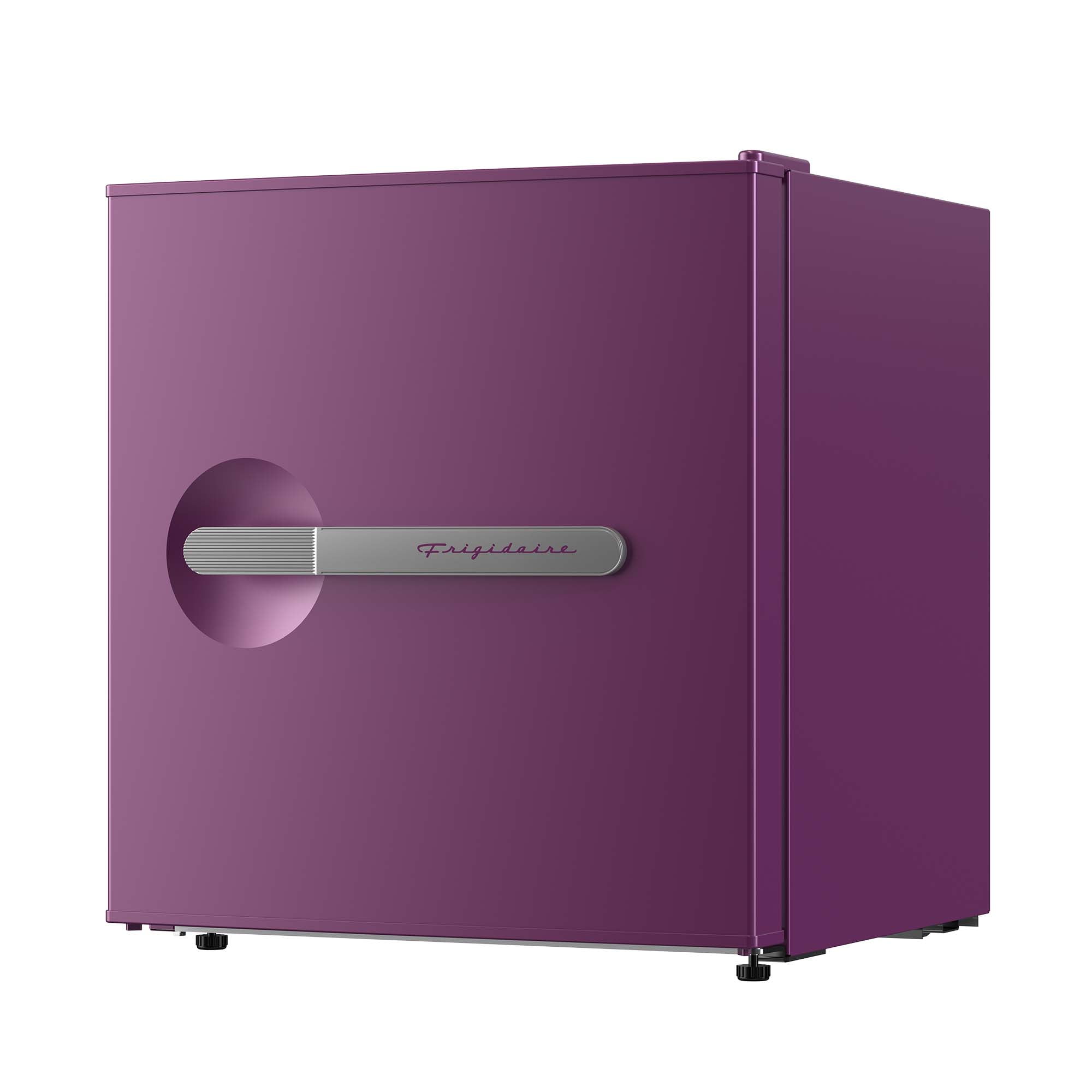 Frigidaire 1.6 Cu. ft. Retro Compact Refrigerator with Chiller Compartment, Mini Fridge for Bedroom, Dorm, Office, Purple