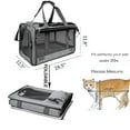 thumbnail image 6 of Cat Carrier, Large Cat Carrier for Small Medium Dogs Cats, Foldable Soft-Sided Cat Carriers under 25lbs with a Bowl, Mat, Travel Car Cat Carries for Outdoors, TSA Airline Approved, 6 of 8