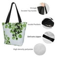 thumbnail image 4 of Kll Tote Bag For Women Watercolor Green Leaves Print Shopping Grocery Reusable Bags For Office School Shopping Travel, 4 of 7