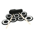 thumbnail image 3 of Kit de batería digital enrollable portátil de tamaño compacto 7 parches de silicona con alimentación USB Abanopi G3002/Negro, 3 of 5