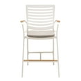 thumbnail image 2 of Aluminum Barstool with Padded Seat and Ladder Back, White, 2 of 5