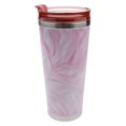 Aladdin Stainless Vacuum Cup Steel with Pink and White Feather Pattern ...