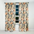 thumbnail image 5 of Designart "Coral Country Flair" Floral Room Darkening Curtain Single Panel, 5 of 6