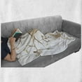 thumbnail image 5 of Tree of Life Soft Flannel Fleece Throw Blanket, Mature Apple Fying Birds and the Nest Fruit Family Nature Food Image, Cozy Plush for Indoor and Outdoor Use, 60" x 80", Multicolor, by Ambesonne, 5 of 5