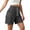 Dark Gray, variant on Horkkom Hiking Shorts Women Elastic Waist Drawstring Cargo Shorts Work Athletic Travel Shorts with Pockets XL