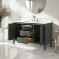 thumbnail image 5 of Vanity Art 48" Double Door Bathroom Vanity with Sink, Freestanding Storage Cabinet with Engineered Marble Top, Flip Down Tray, Drawer, and Shelf, 5 of 8