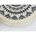thumbnail image 3 of Fennco Styles Boho Mandala Fringe Decorative Cotton Placemats 13-inch Round, Set of 4 - Grey Heat Resistant Insulation Table Mats for Home Decor, Dining Table, Banquets and Special Events, 3 of 8