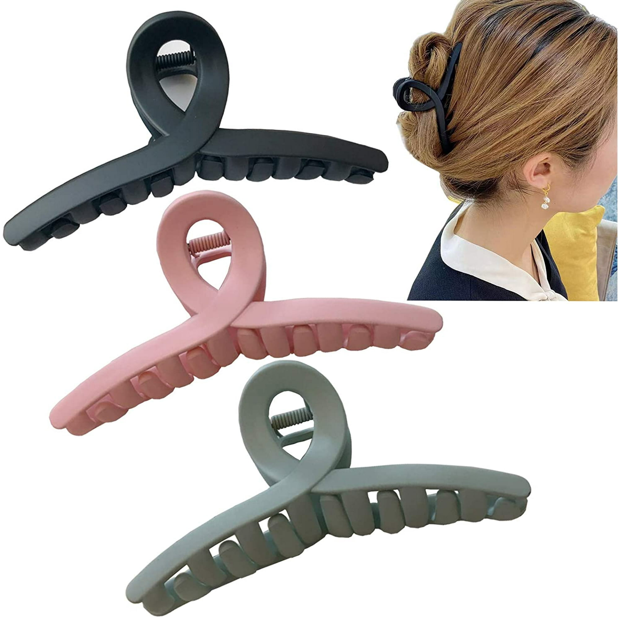 3pcs Jumbo Hair Clips for Thick Hair Strong Hold Jaw Hair Clips Big Hair  Catch Barrette | Walmart Canada