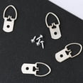 thumbnail image 6 of EXHUMKY 200Pcs Durable Plated Silver D Ring Photo Frame Hooks with Screws for Wall Hanging Pictures, 6 of 8