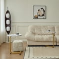 thumbnail image 3 of Newboti Furniture White C-shaped Side Table, Small Sofa Table for Cough, Bederoom 97086, 3 of 14