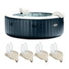 Intex PureSpa Plus Portable Inflatable Hot Tub, 85x28", with 4 Cup Trays