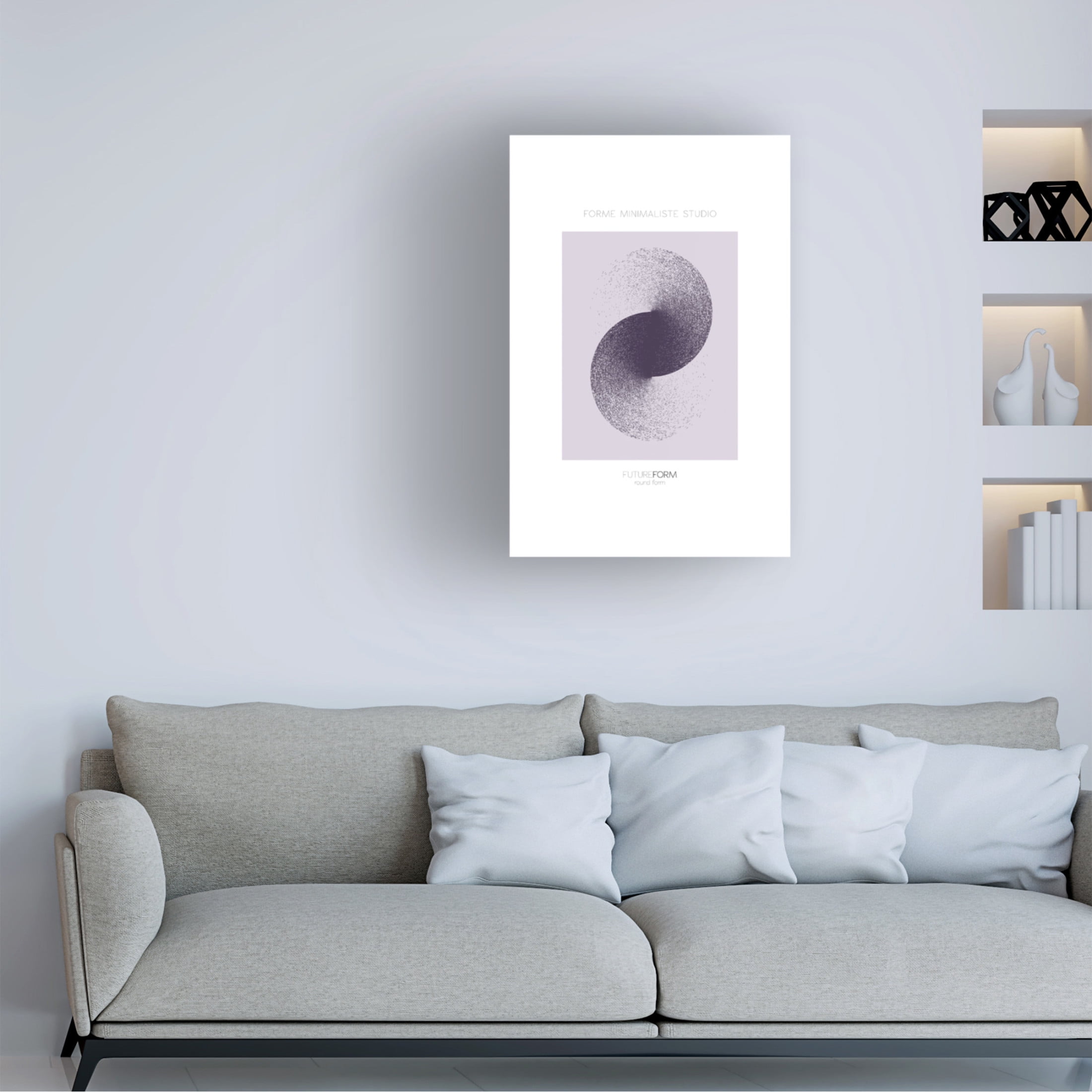 Canvas Wall Art - Incado 'Future Form II' Wall Art for Living Room, Bedroom, or Office Décor by Trademark Fine Art - 12 x 19 Inches