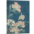 thumbnail image 1 of ARTCANVAS Peonies and Canary 1834 Canvas Art Print by Katsushika Hokusai - Size: 18" x 12" (0.75" Deep), 1 of 9