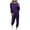 Purple, variant on Enjoytime Casual Outfits for Women Solid Color Crewneck Long Sleeve Tops Sweatpants 2 Piece Sets Plus Size Fashion Loose Sweatsuits