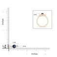 thumbnail image 4 of ANGARA Natural Classic Round Sapphire and Diamond Three Stone Ring in 14K Rose Gold for Women (Size-5mm) | September Birthstone, Anniversary, Jewelry Gift for Women | Natural Blue Sapphire Ring, 4 of 9