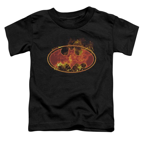 Batman - Flames Logo - Toddler Short Sleeve Shirt - 4T