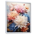 thumbnail image 2 of Designart "Multicolored Acrylic Representation of Mums I" Floral & Botanical Floater Framed Wall Art Living Room, 2 of 7
