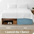 thumbnail image 4 of Bare Home Jupe de Lit Double Brossage - Premium 1800 Collection - Retombée de 15 Pouces - Lit Simple, Bleu Couronne, 4 of 4