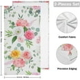 thumbnail image 2 of Floral Hand Towel Set of 2, Soft Pink Rose Bath Towels Absorbent Colored Flowers Print Bathroom Towel Green Leaves Fingertip Towel for Kitchen Yoga Spa Gym Hotel Decor 28.3x14.4 Inch, 2 of 15